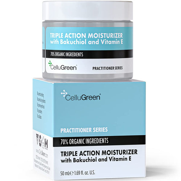 Organic Bakuchiol Triple Strength Face Moisturizer + Vitamin E
