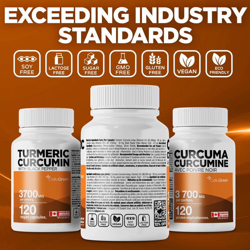 Turmeric Curcumin w Black Pepper 3700mg