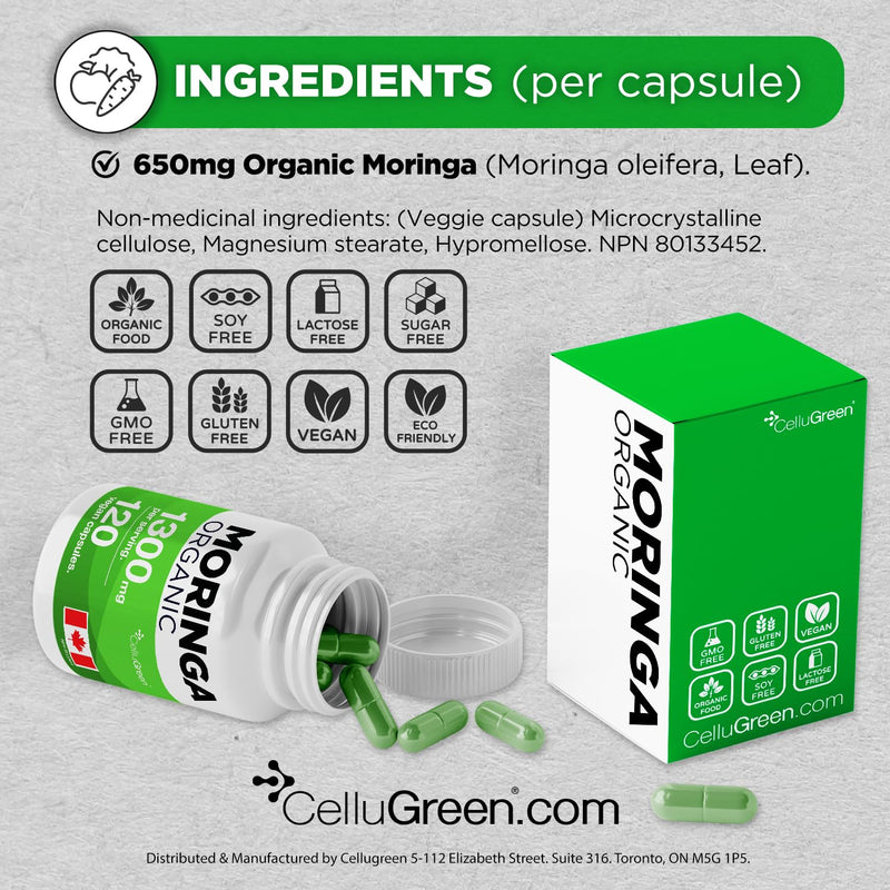Organic Moringa 1300mg
