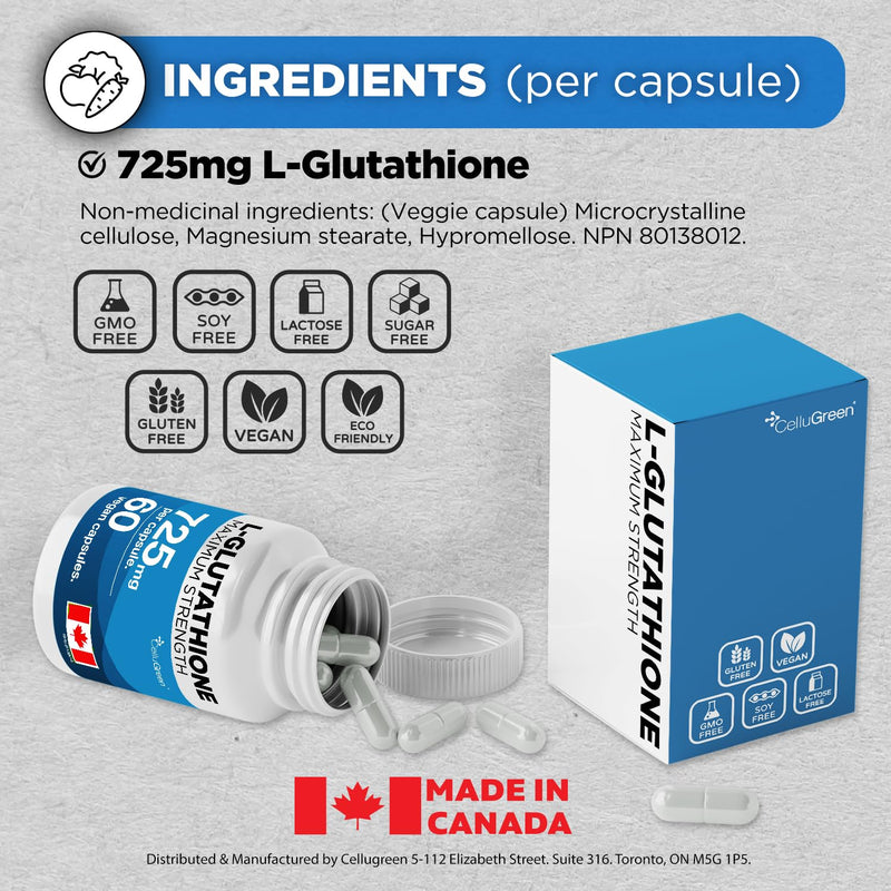 L-Glutathione 725mg CelluGreen L-Glutathione 725mg CelluGreen
