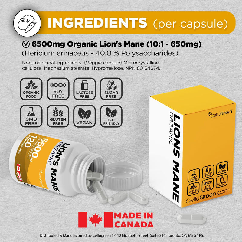 Organic Lion's 6500mg