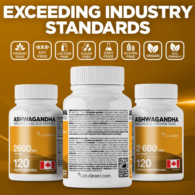 Organic Ashwagandha 2600mg