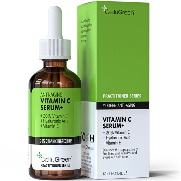 Organic Vitamin C 20% Serum + Vit E & Hyaluronic Acid